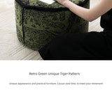 Retro Green Unique Tiger Pattern Living Room Accessible Luxury Sofa - Julia M LifeStyles