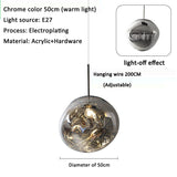 Restaurant Pendant Light Villa Loft Duplex Atrium Staircase Long Line Light Luxury Acrylic Living Room Pendant Light eprolo