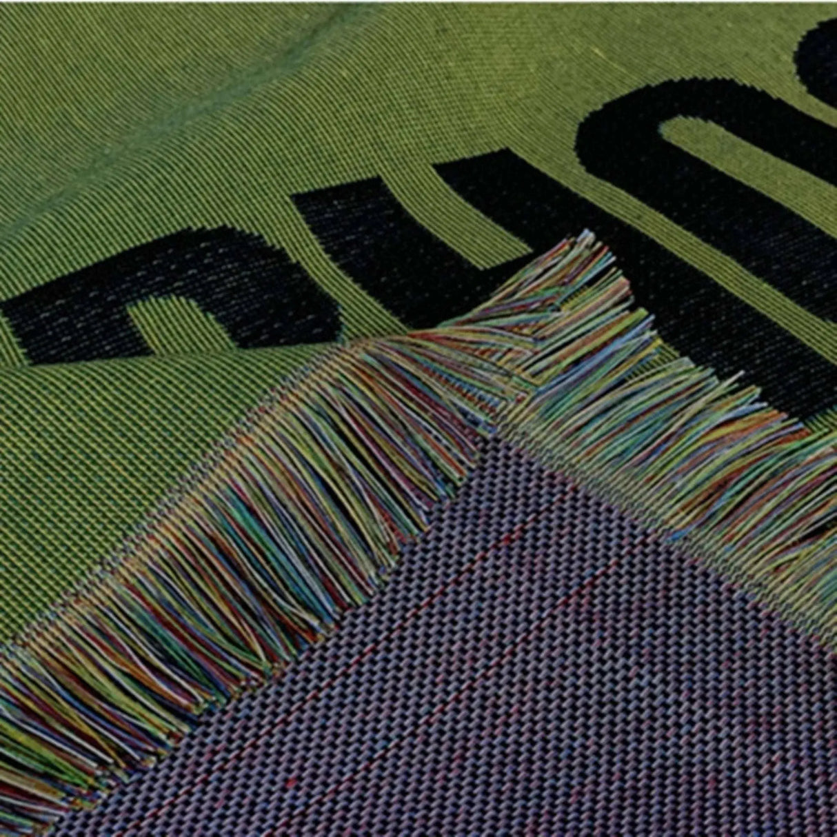 Green Tassel Knitted Picnic Mat - Vintage Letter Blanket for Outdoor Adventures - Julia M LifeStyles