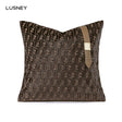 Chic Black and Yellow Geometric Velvet Throw Pillow - Julia M LifeStyles