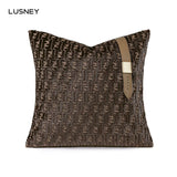 Chic Black and Yellow Geometric Velvet Throw Pillow - Julia M LifeStyles