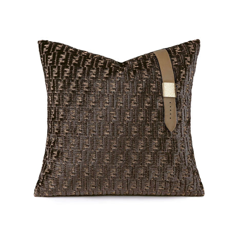 Chic Black and Yellow Geometric Velvet Throw Pillow - Julia M LifeStyles