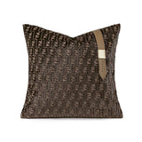 Chic Black and Yellow Geometric Velvet Throw Pillow - Julia M LifeStyles