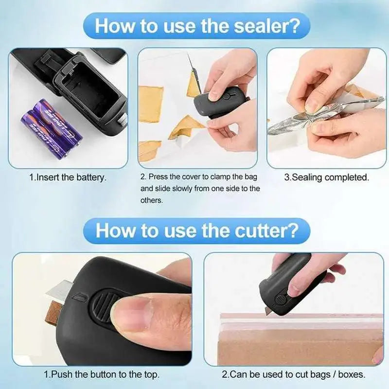 Product Name: 2-in-1 Handheld Bag Sealer with Cutter - Julia M LifeStyles