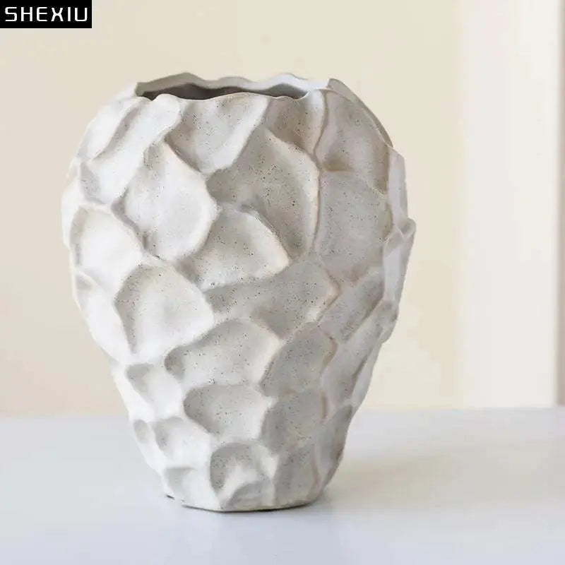 Modern Pleated Ceramic Flower Pot - Julia M LifeStyles