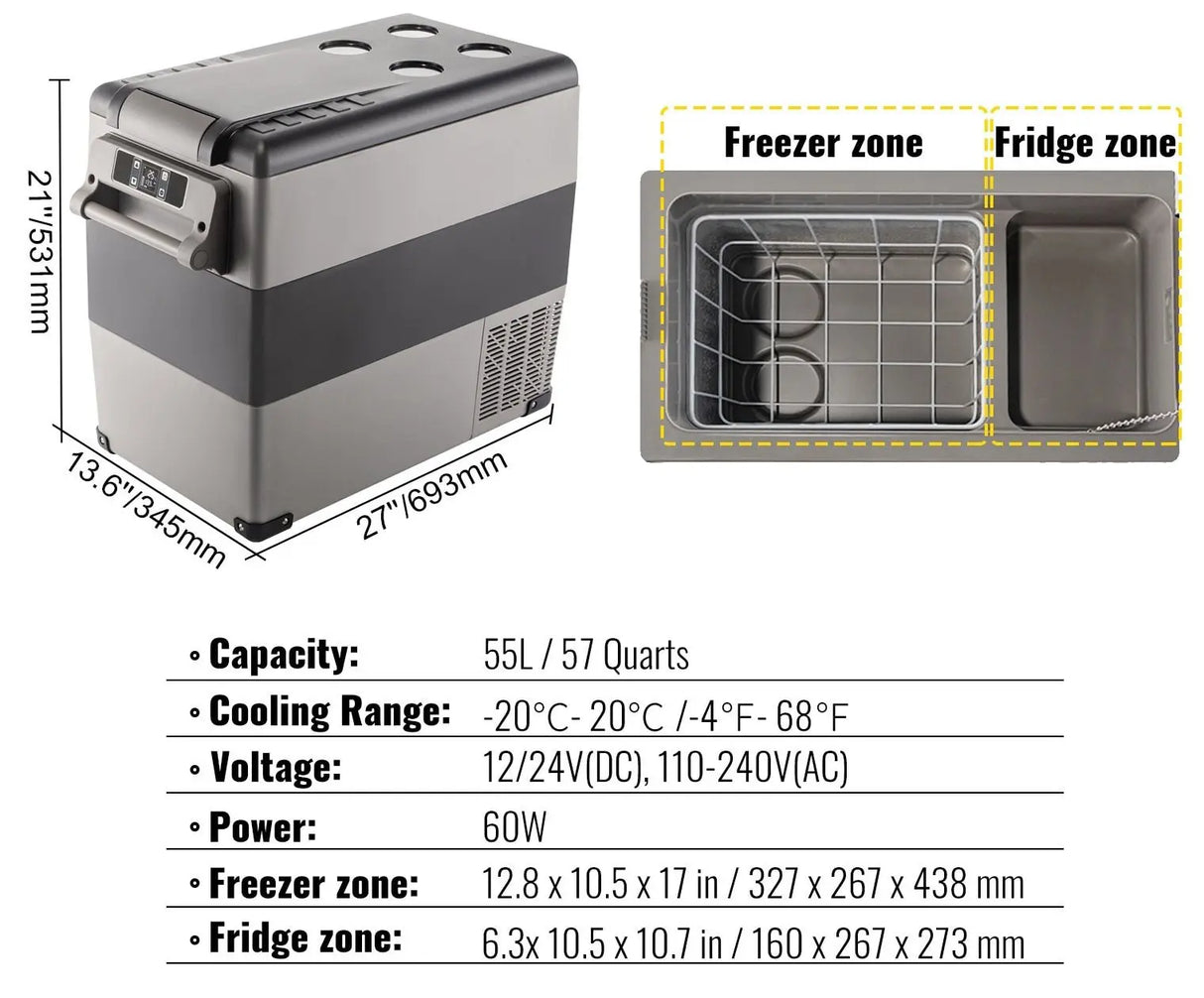APP Control Portable Compressor Mini Fridge Freezer - Julia M LifeStyles