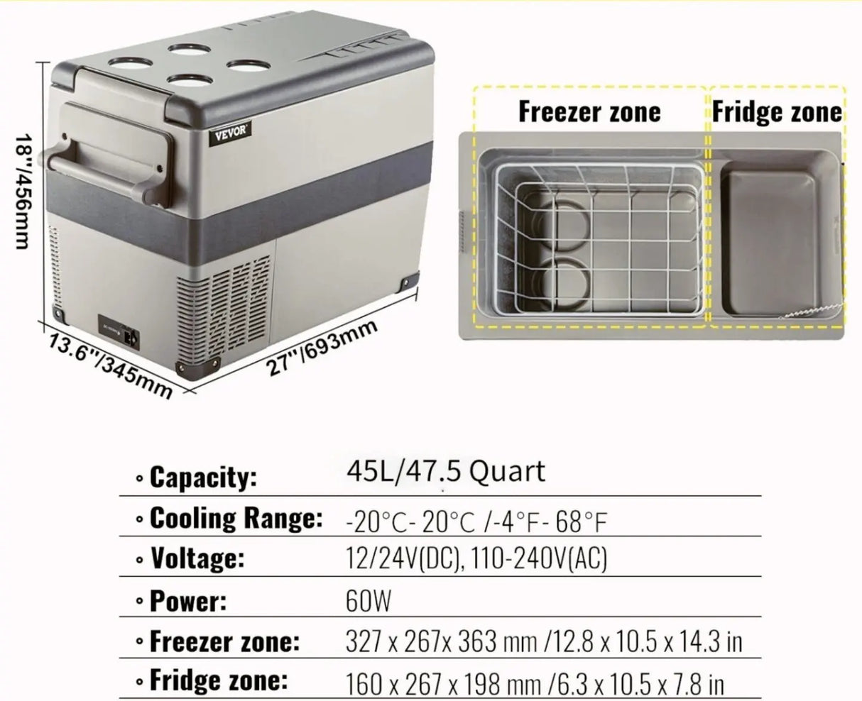 APP Control Portable Compressor Mini Fridge Freezer - Julia M LifeStyles