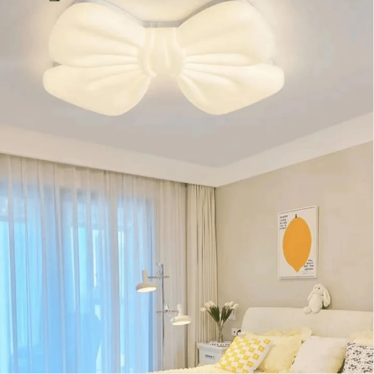 Princess Butterfly Bow Chandelier - Cute LED Ceiling Light for Kids Room - Julia M LifeStyles