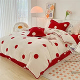Polka Dot and Heart Winter Bedding Set - Julia M LifeStyles