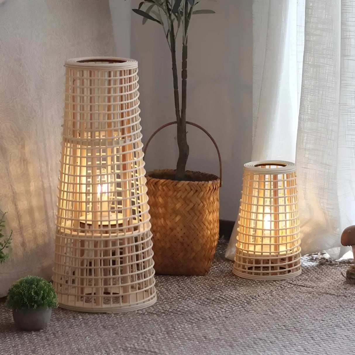 Julia M Lifestyles Handmade Wooden Candle Holder: Nordic Modern Bamboo Wind Lamp - Julia M LifeStyles