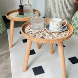 The Juliet Rattan Weaving Round Table for Thy Abode - Julia M LifeStyles