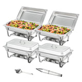 Stainless Steel Rectangle Chafing Dish Set - Julia M LifeStyles