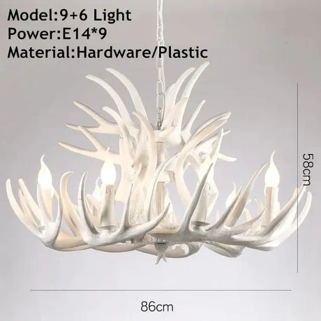 Retro Antler Resin Chandelier for Modern Dining & Living Spaces - Julia M LifeStyles
