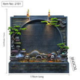 Courtyard Rockery Double - Sided Water Curtain Wall Fish Tank Water Screen Living Room Decoration Company Hotel Fortune Fengshui Wheel Landscape - Julia M LifeStyles