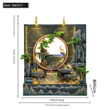 Courtyard Rockery Double - Sided Water Curtain Wall Fish Tank Water Screen Living Room Decoration Company Hotel Fortune Fengshui Wheel Landscape - Julia M LifeStyles