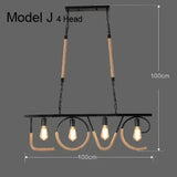 Industrial Rustic Pendant Light with Hanging Rope for Living and Dining Room - Julia M LifeStyles