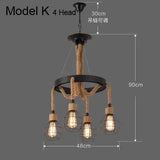 Industrial Rustic Pendant Light with Hanging Rope for Living and Dining Room - Julia M LifeStyles