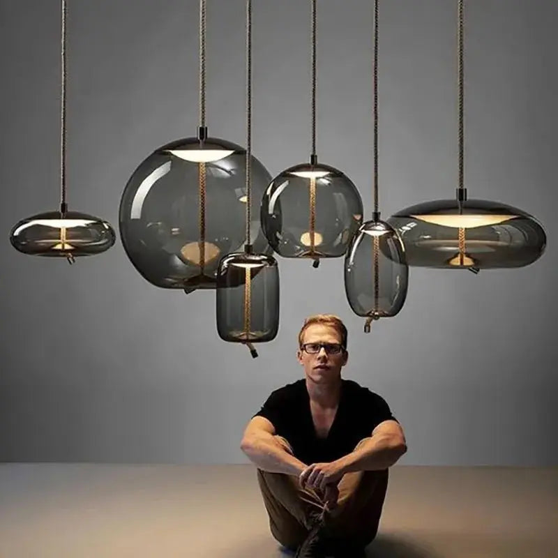 Scandinavian Pendant Light Brokis Glass Lamp Shade Bedside Nordic Luminaria Deco Bedroom Kitchen BROKIS Knot Pendant Lights - Julia M LifeStyles