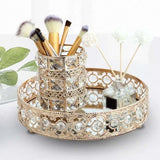 Vintage Hollow-carved Glass Mirror Tray - Keep Your Sundries Organized in Style - Elevate Any Setting - Julia M LifeStyles
