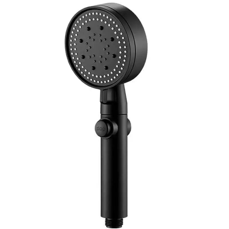 Shower Head Water Saving Black 5 Mode Adjustable High Pressure Shower - One-key Stop Water Massage - Julia M LifeStyles