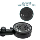 Shower Head Water Saving Black 5 Mode Adjustable High Pressure Shower - One-key Stop Water Massage - Julia M LifeStyles