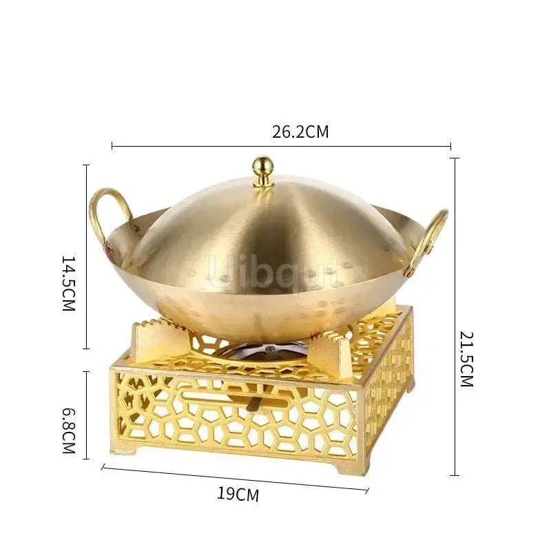 Single Person Eco-Friendly Copper Hotpot with Solid Alcohol Furnace - Julia M LifeStyles