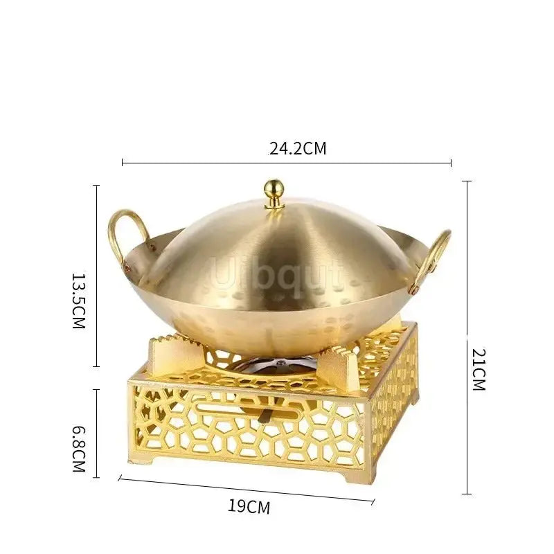 Single Person Eco-Friendly Copper Hotpot with Solid Alcohol Furnace - Julia M LifeStyles