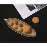 Golden Pineapple Leaf Serving Tray - Versatile Nordic Decor Organizer - Julia M LifeStyles