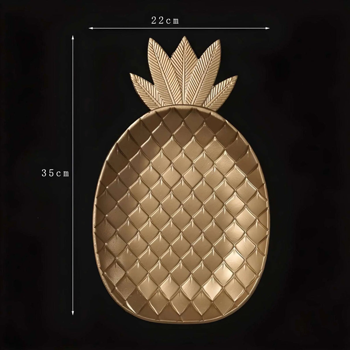 Golden Pineapple Leaf Serving Tray - Versatile Nordic Decor Organizer - Julia M LifeStyles