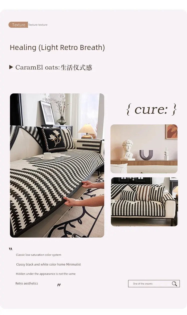 Scandinavian Chenille Non-Slip Sofa Cover Julia M Home & Kitchen