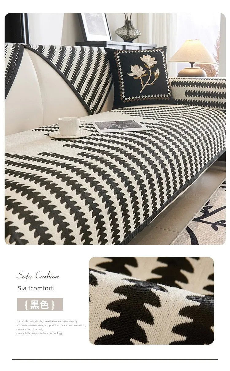 Scandinavian Chenille Non-Slip Sofa Cover Julia M Home & Kitchen