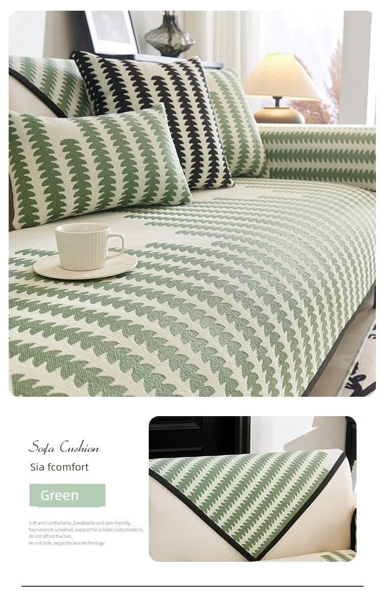 Scandinavian Chenille Non-Slip Sofa Cover Julia M Home & Kitchen