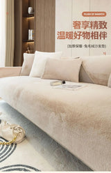 Modern Solid Colour Plush Anti-Slip Sofa Cover - Julia M LifeStyles