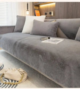 Modern Solid Colour Plush Anti-Slip Sofa Cover - Julia M LifeStyles