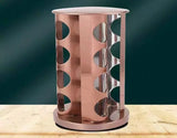 Elegant Rose Gold Stainless Steel & Glass Rotating Seasoning Container - Julia M LifeStyles