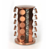 Elegant Rose Gold Stainless Steel & Glass Rotating Seasoning Container - Julia M LifeStyles