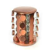 Elegant Rose Gold Stainless Steel & Glass Rotating Seasoning Container - Julia M LifeStyles