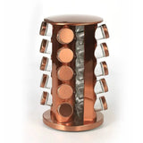 Elegant Rose Gold Stainless Steel & Glass Rotating Seasoning Container - Julia M LifeStyles