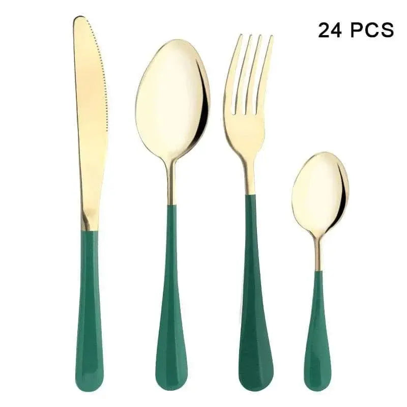 Cutlery Set Western Spoon Fork Knife Set - Home & Restaurant Tableware - Julia M LifeStyles