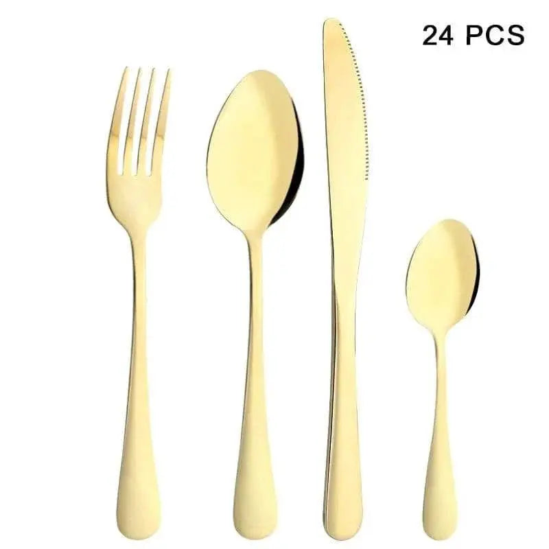 Cutlery Set Western Spoon Fork Knife Set - Home & Restaurant Tableware - Julia M LifeStyles
