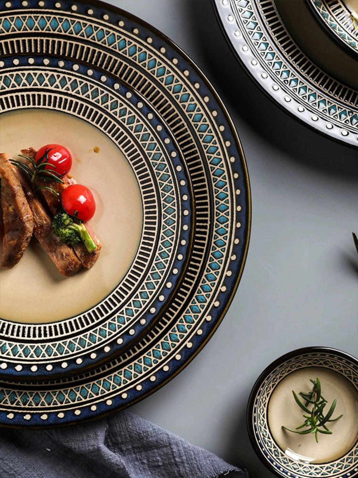 Shed Retro Domestic Stylish Steak Plate Ceramic Bowl - Julia M LifeStyles