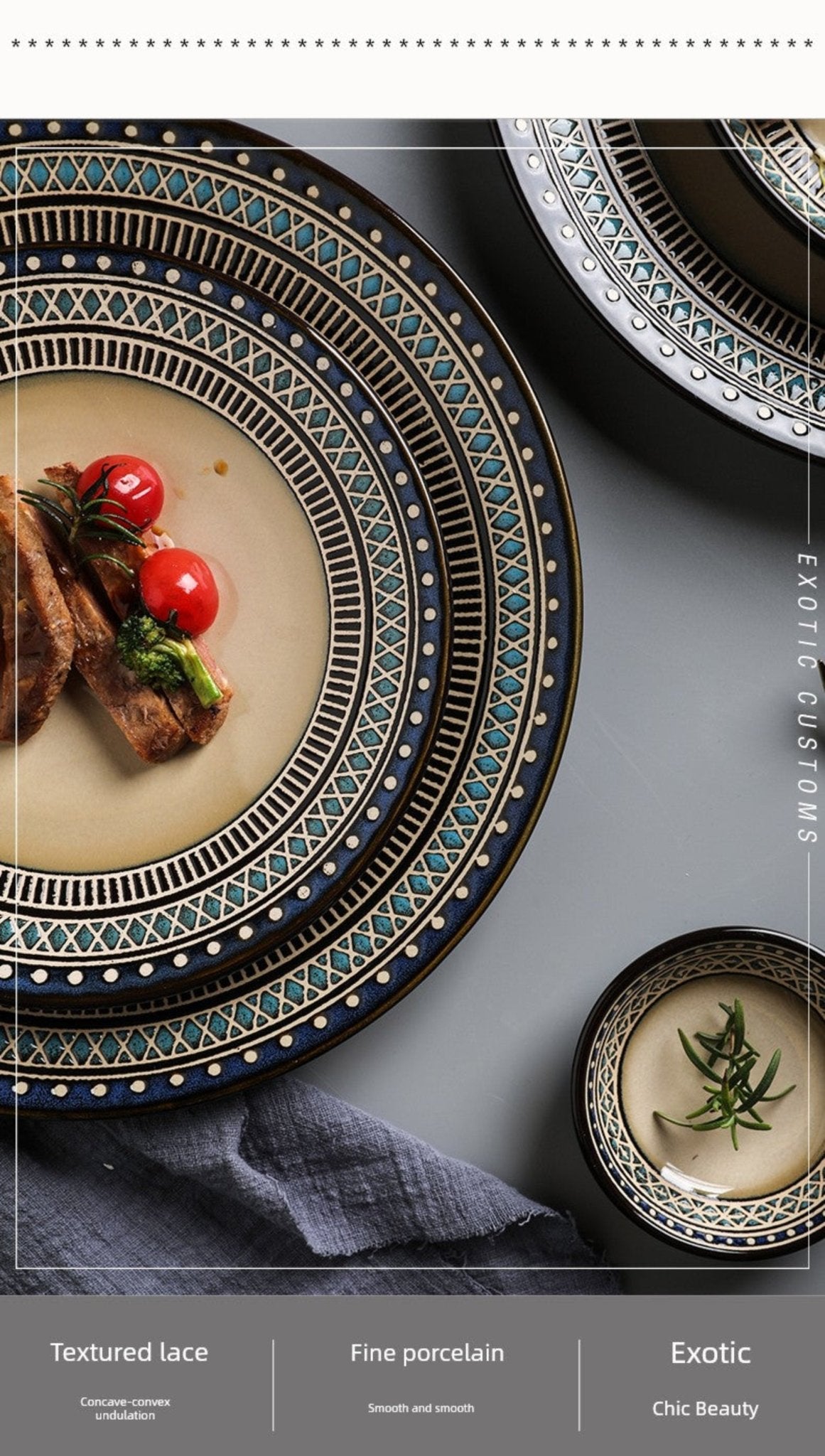 Shed Retro Domestic Stylish Steak Plate Ceramic Bowl - Julia M LifeStyles