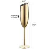 Elegant Stainless Steel Beveled Champagne Goblets - Julia M LifeStyles