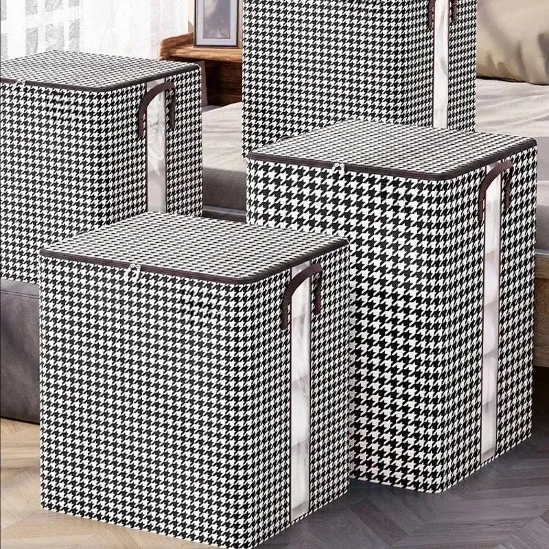 Nonwoven Quilt Cotton Storage Bag Home Organization Household Clothes Large Capacity Organizer Packing Organizing Side Window - Julia M LifeStyles