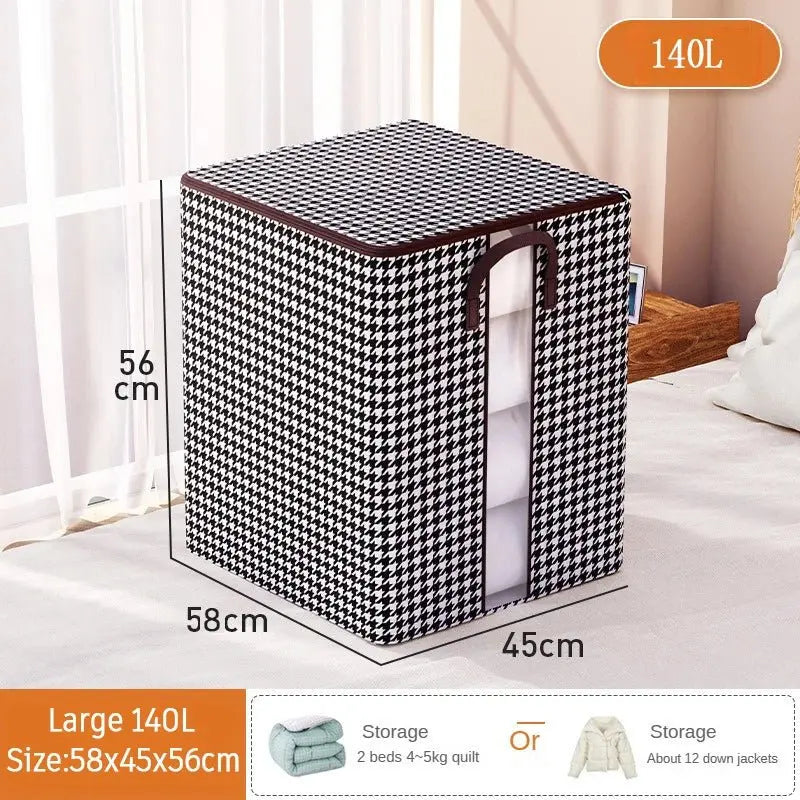 Nonwoven Quilt Cotton Storage Bag Home Organization Household Clothes Large Capacity Organizer Packing Organizing Side Window - Julia M LifeStyles