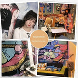 Cartoon-Style Cotton Bedside Tapestry for Dormitory Decor - Julia M LifeStyles