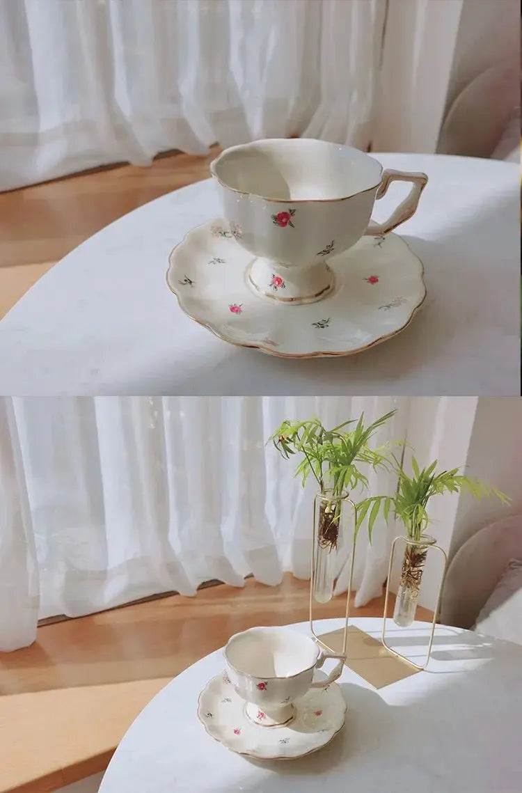 Elegant White & Gold Bone China Teapot and Mug Set for 3 - Julia M LifeStyles