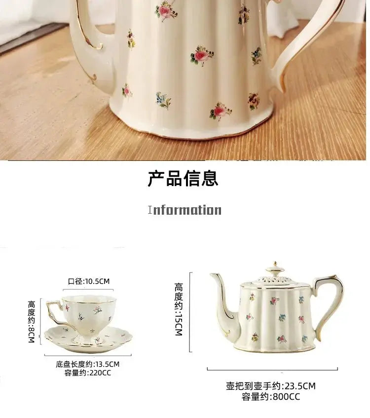 Elegant White & Gold Bone China Teapot and Mug Set for 3 - Julia M LifeStyles