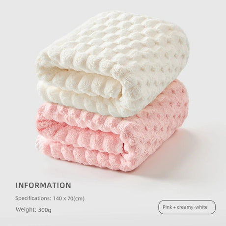 Cotton Towel Set with Hair-Drying Cap - Julia M LifeStyles