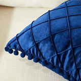 Retro Ear Pillow Living Room Sofa Solid Color Tassel Cushion Without Core Bed Big Pillow Waist Back Office Chair - Julia M LifeStyles